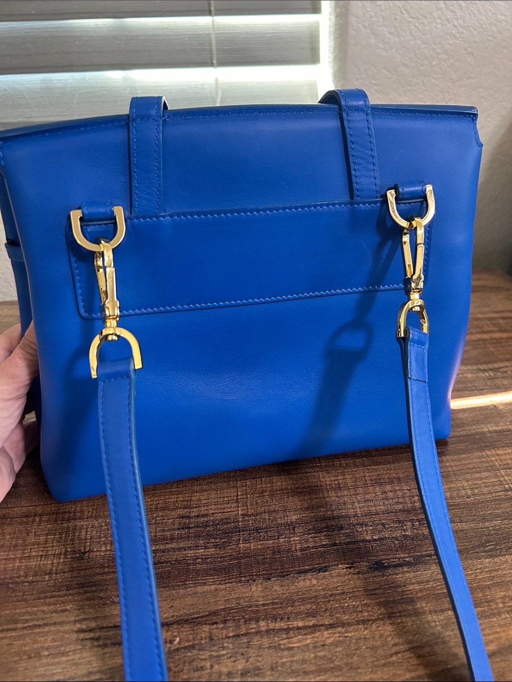 Mansur Gavriel Vibrant Blue Leather Satchel - Picture 5 of 7